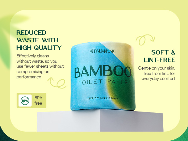 Reduced Waste Soft and Lint-Free Toilet Paper