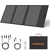 45W Portable Solar Panel Charger with USB-C, USB-A and DC Outputs 18V Foldable IP67 Waterproof So...