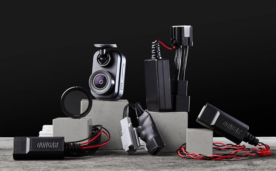 Dongar Technologies product line up shot dash cam and adapters