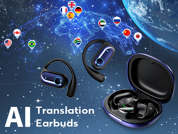AI Live Translation Earbuds Bluetooth 6.1