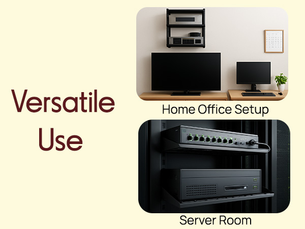 19-Inch 1U Server Rack Shelf - Vented Shelves For Good Air Circulation, Cantilever Mount, 