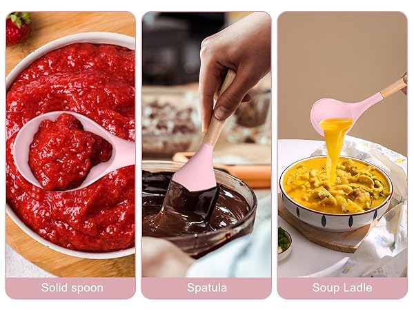 silicone utensils set for cooking