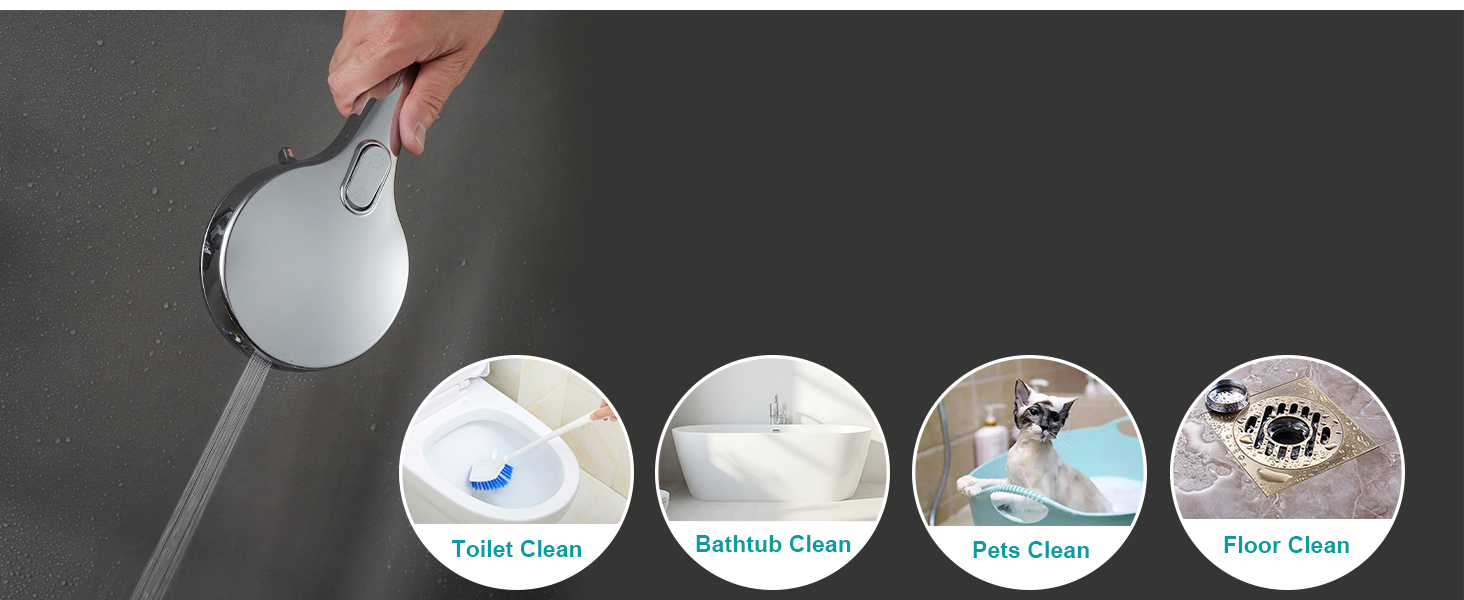  Shower Wand with 79in Long Hose