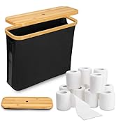 Toilet Paper Storage Basket 23L,Toilet Paper Basket with Lid for Bathroom Storage,Toilet Paper Or...