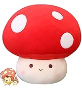 Handytoolinc Cute Mushroom Plush Kawaii Mushroom Stuffed Animal Hugging Pillow Gift for Girls Kid...
