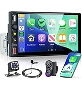 Wireless Carplay Single Din Car Stereo with Android Auto, Driauto Car Radio 7 Inch 1 Din Touch Sc...