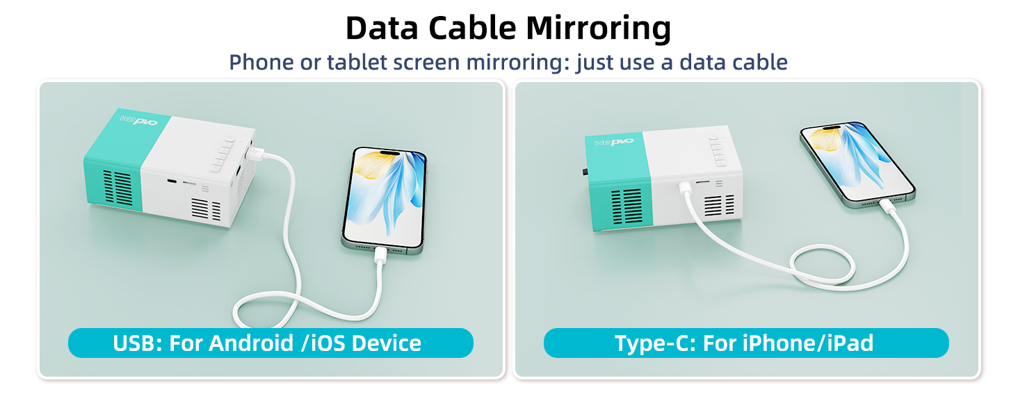 wepvo mini projector portable phone