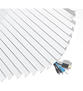 Yecaye 235in Wall Cord Hider for 3-4 Cords, On-Wall Cord Cover Channel, Cable Concealer, Cable Co...