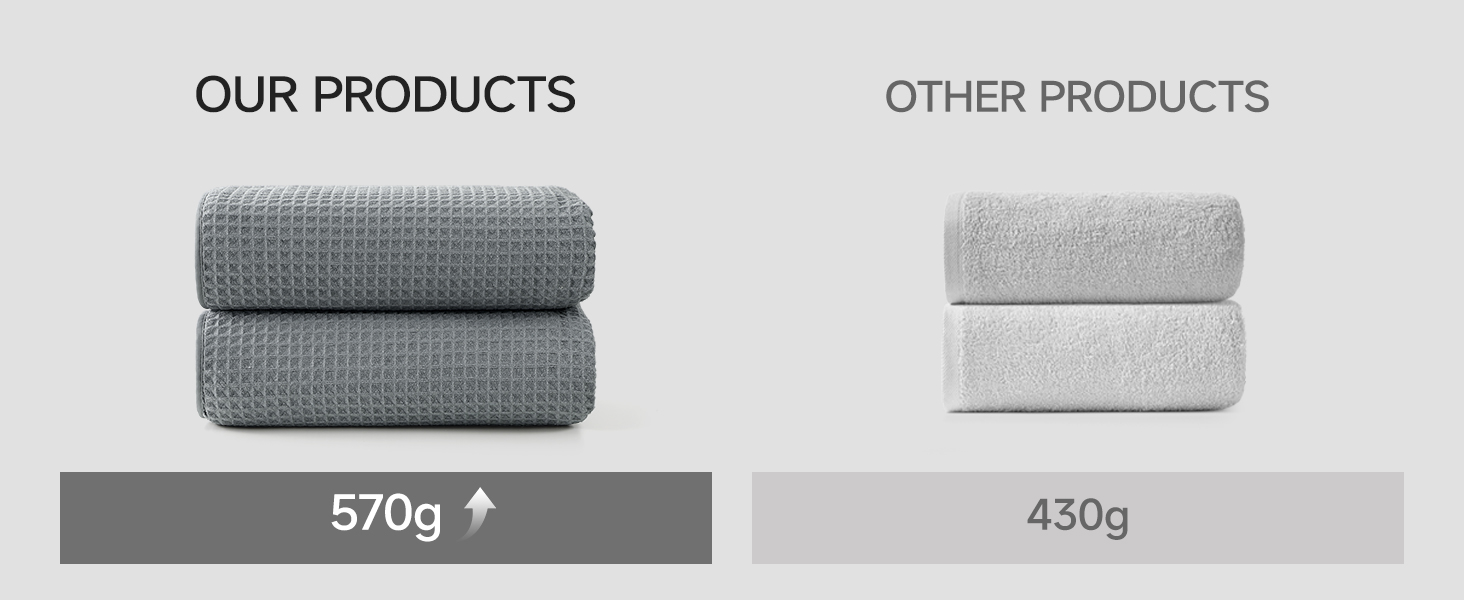 waffle wave bath towels