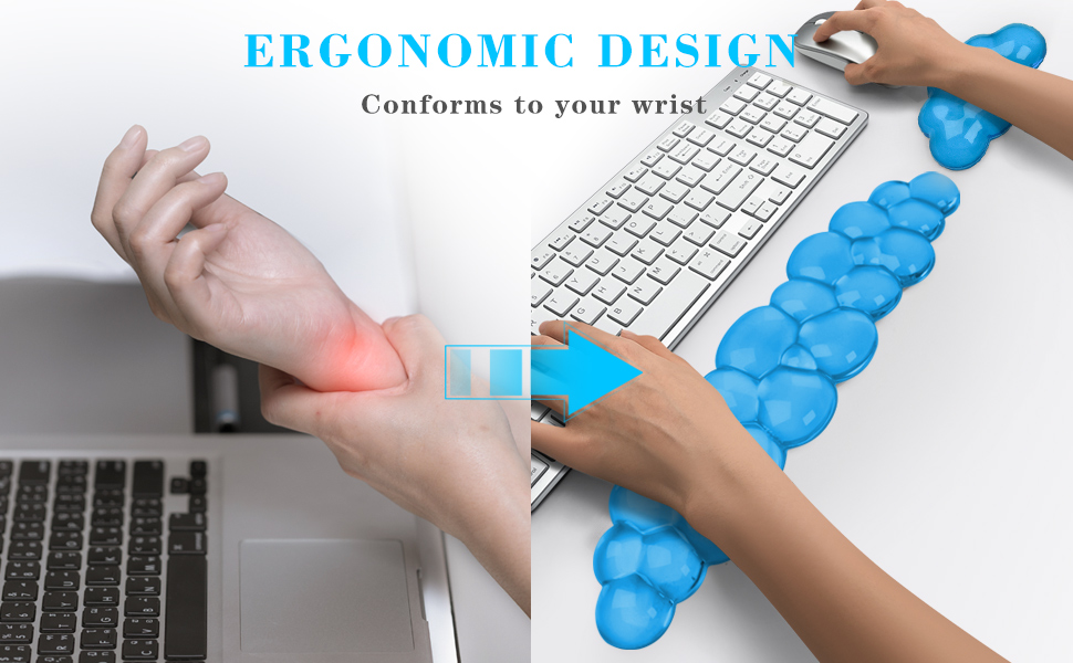 Cloud Keyboard and Mouse Wrist Rest