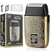 VNTGSHVER Electric Foil Shavers for Men, Precision Close Face Shaving Beard Trimmer, 3-Speed Elec...