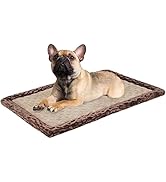 PAGGED 30 inch Dog Crate Bed Kennel Mat Indoor Cage Pad Medium Small Flat Thin Memory Foam Doggy ...