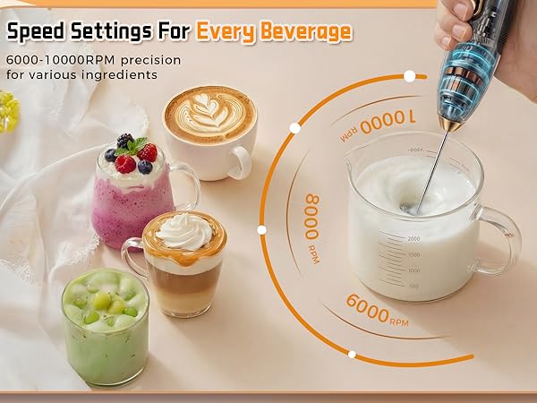 Frother Wand has 3 Speeds