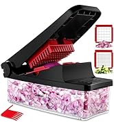 Geedel Vegetable Chopper, Onion Chopper Pro Food Chopper, Kitchen Vegetable Slicer Dicer Cutter, ...