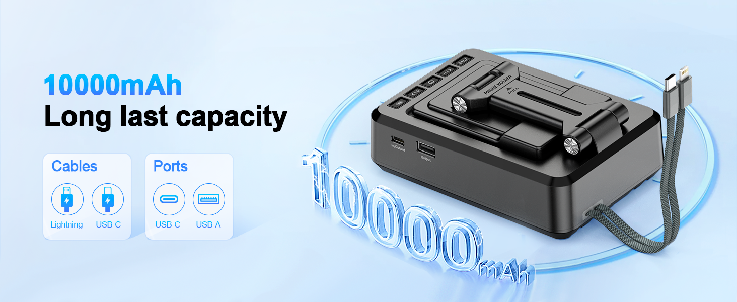 10,000mAh High-Capacity Charging