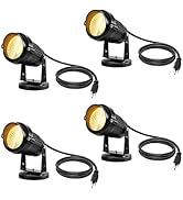 LemonBest Landscape Lights - 5W 110V Outdoor Spotlight - Waterproof IP65 - 3000K Warm White LED L...