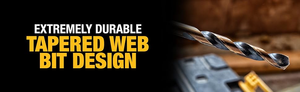 extremely durable tapered web bit design