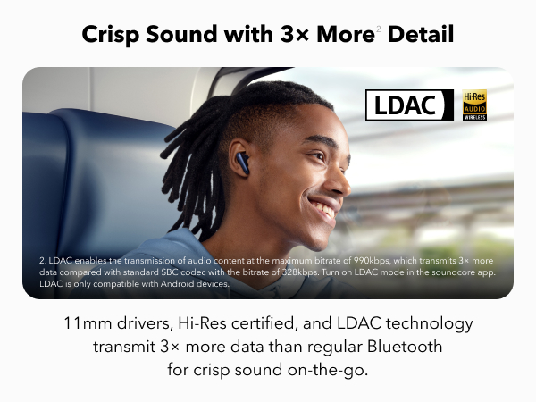 crisp sound with 3X more detail