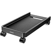 ORICO Mobile CPU Stand with Locking &amp; Swivel Wheels, Universal Under Desk Computer Tower Stand fo...