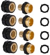 Dalmbox Garden Hose Quick Connector, 3/4" Male and Female Quick Release Garden Hose Connect Fitti...