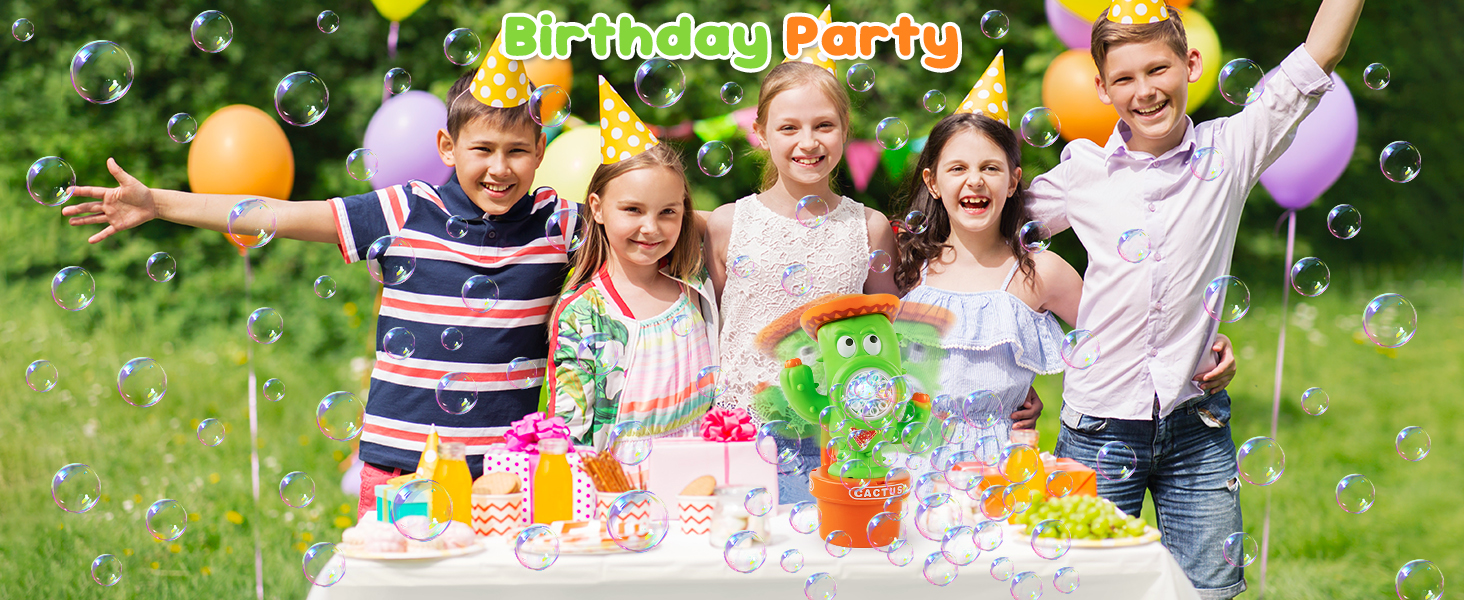 Cactus Bubble Machine for Kids