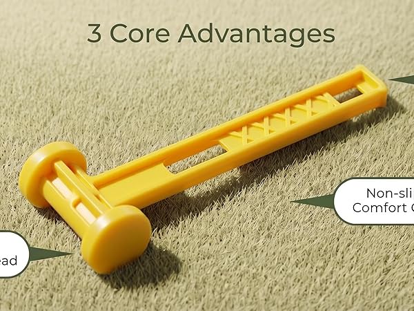 Oversized concave face=40% fewer swings. Even on rocky soil. Save your wrist, set camp faster.