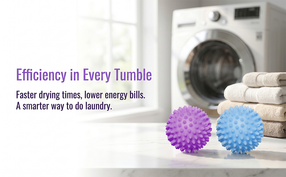 Laundry balls accelerate drying and shorten drying time, saving you time.