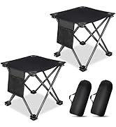 KABOER 2 Pack Folding Camping Stool Portable Outdoor Camping Chair for Fishing BBQ Hiking Gardeni...