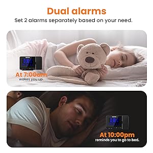 projection clock alarm