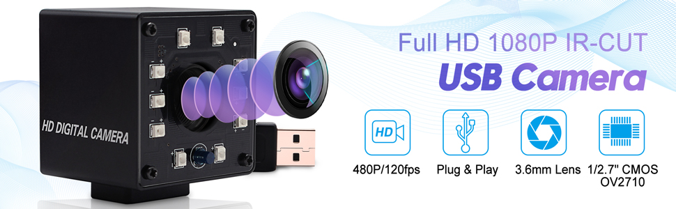 1080P webcam with light