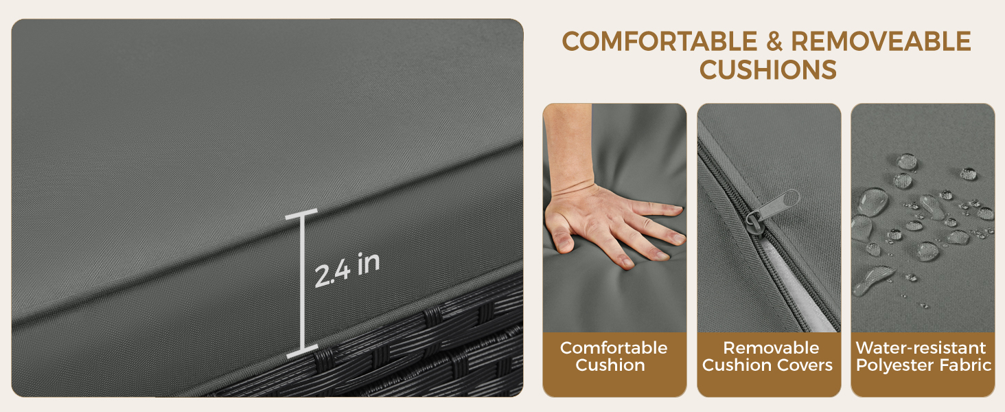 3-Piece Rattan Furniture Set