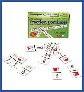 LEARNING ADVANTAGE The Original Fraction Dominoes - 49 Dominoes - Math Manipulative for Kids - Eq...