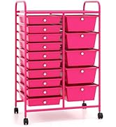 ARLIME 15-Drawer Storage Cart, 15 Drawer Trolley, Rolling Organizer Cart, Scrapbook Paper Organiz...