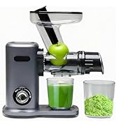 Simple Deluxe Cold Press Juicer, Slow Masticating Juicer Machines with 5.91" Large Feed Chute, Fi...