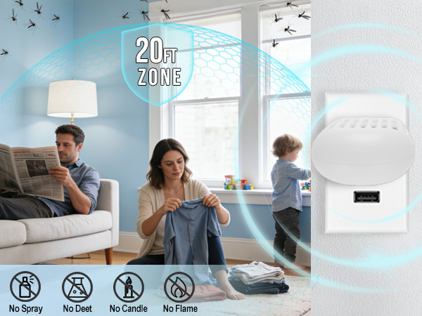 No Spray, No Deet, No Candle, No Flame