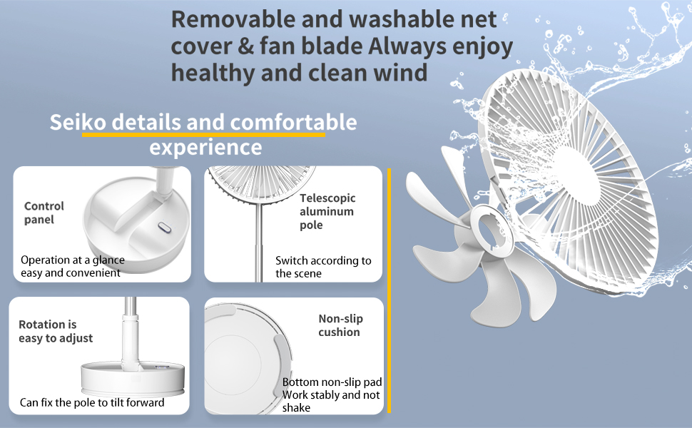 table fan Removable for cleaning