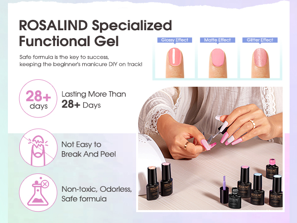 long lasting gel nail polish set