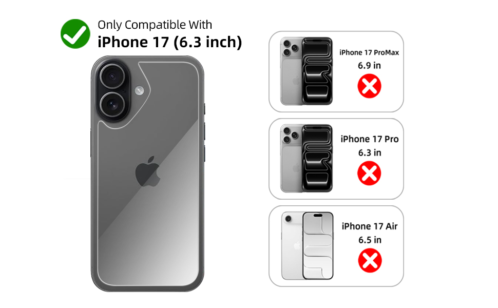 Glass Back Screen Protector iPhone 17 6.3 inch 2025 HD Back Tempered Glass rear glass protector