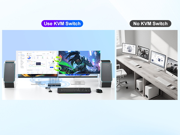 kvm switchs 2 monitors 2 computers
