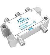 KELIIYO 4 Way Coaxial Cable Splitter 5-2500MHz,Work with Satellite TV CATV Antenna System and MoC...