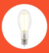 54-watt (320-watt HID equivalent) ED32 high lumen filament LED light bulb 5000K EX39 mogul base