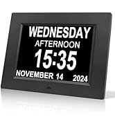 Johnziny Digital Calendar with Day and Date for Elderly-Digital Clock Large Display Electronic Ca...