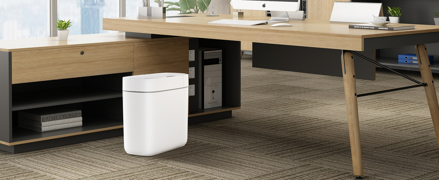 bathroom trash can with lid