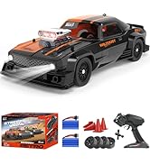 Dollox Full Scale 1/16 RC Drift Car – 50+KM/H High-Speed 4WD Proportional Steering, 2.4GHz Remote...