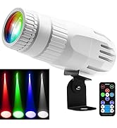 Czgor RGBW 4-in-1 Mirror Ball Light with Remote Control - Super Bright LED Pin Spot Light for Par...