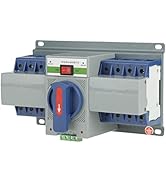 Oumefar Generator Transfer Switch 63A 4 Pole DIN-Rail 220V Automatic Change Over Switch for Power...