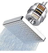 Voolan Filtered Shower Head - 20 Stage Luxury Rain Shower Filter For Hard Water for Remove Chlori...