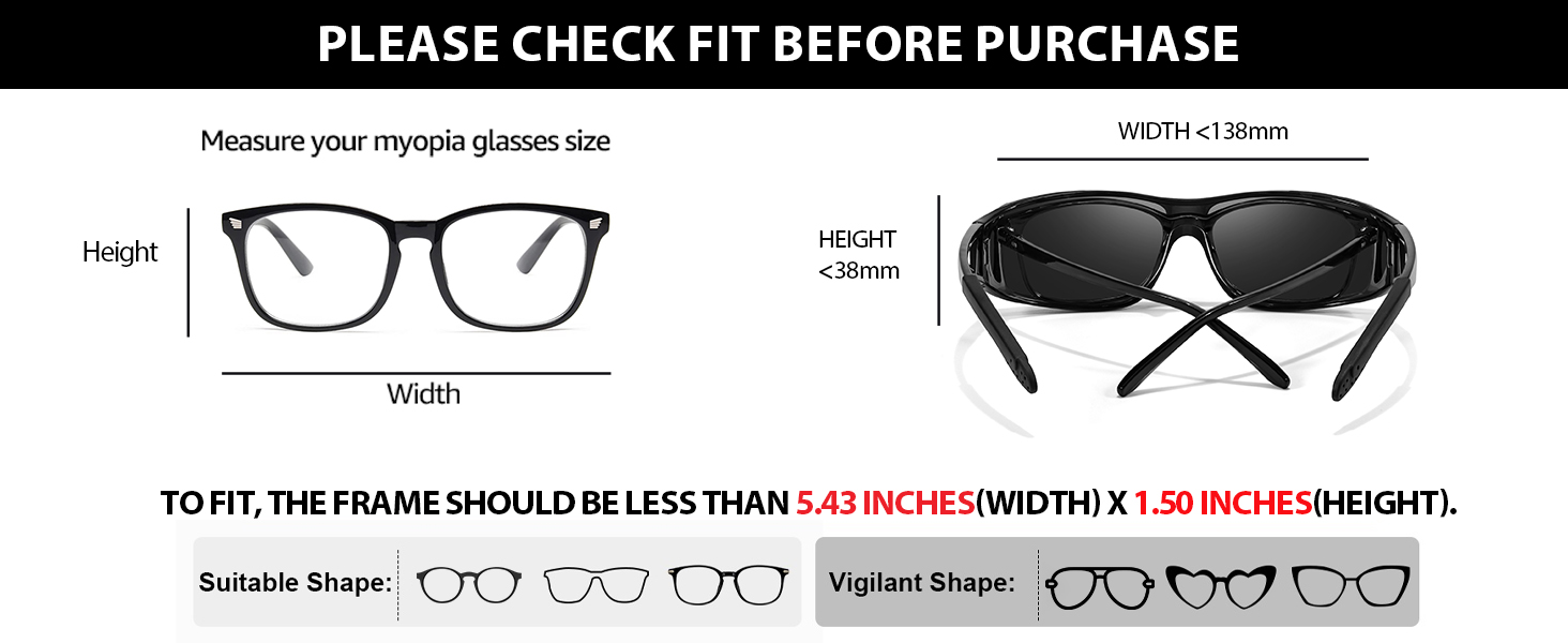 Myiaur Over Glasses Sunglasses for Men Women, Polarized Fit Over Sunglasses UVProtection, Anti Glare