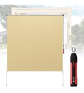 OOTONAT Roller Shades for Patio 6' W x 6' H, Exterior Cordless Shades Roll Up Outdoor Blinds with...