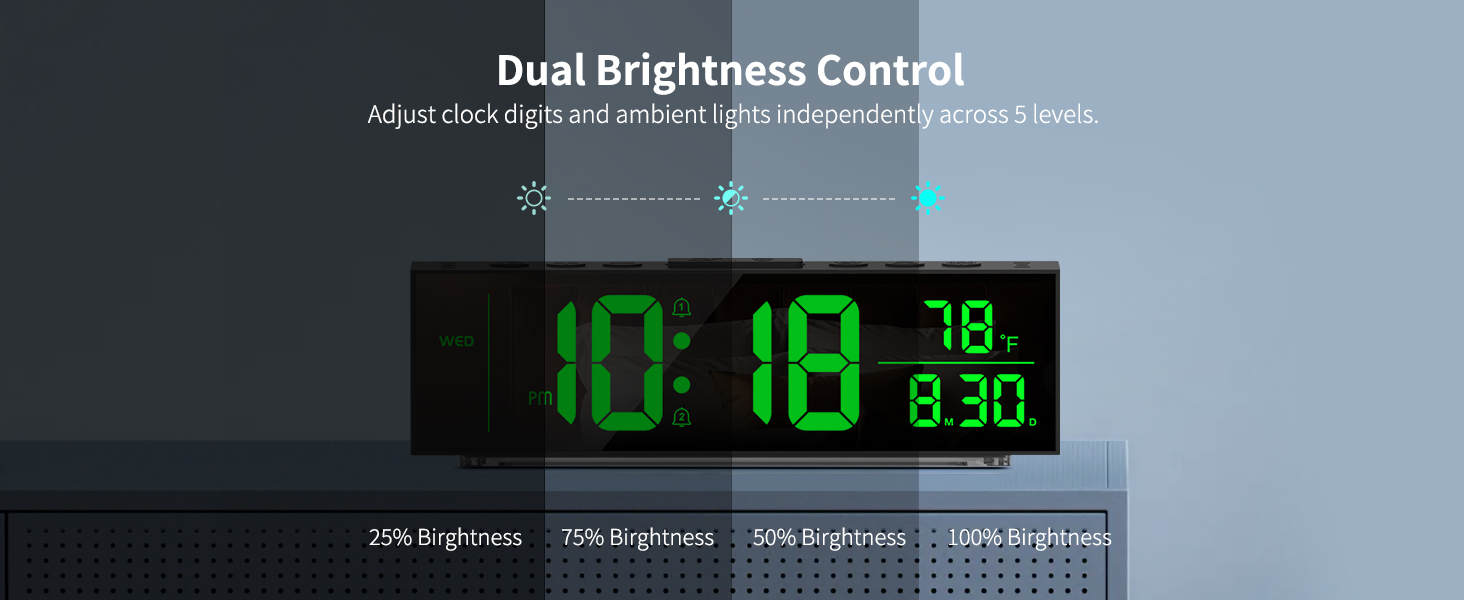 large digital wall clock